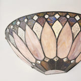 Vintage Tiffany Stained Glass Winged Wall Sconce