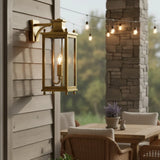 Farmhouse Clear Glass Lantern Wall Light