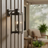 Farmhouse Clear Glass Lantern Wall Light