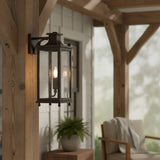 Farmhouse Clear Glass Lantern Wall Light
