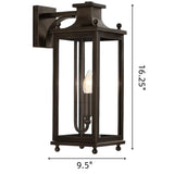 Farmhouse Clear Glass Lantern Wall Light