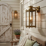 Farmhouse Clear Glass Lantern Wall Light