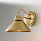 Industrial Flared Shade Metal Wall Sconce