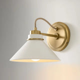 Industrial Flared Shade Metal Wall Sconce
