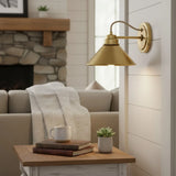 Industrial Flared Shade Metal Wall Sconce