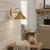 Industrial Flared Shade Metal Wall Sconce