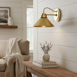Industrial Flared Shade Metal Wall Sconce