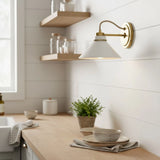 Industrial Flared Shade Metal Wall Sconce