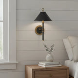 Industrial Metal Taper Shade Wall Lamp