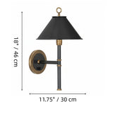 Industrial Metal Taper Shade Wall Lamp