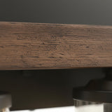 Industrial Black Metal & Wood Vanity Wall Sconce