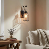 Industrial Iron Single Cylinder Wall Sconce