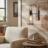 Industrial Iron Single Cylinder Wall Sconce