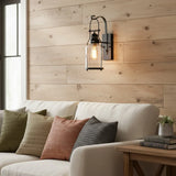 Industrial Iron Single Cylinder Wall Sconce