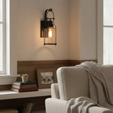Industrial Iron Single Cylinder Wall Sconce