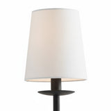 Minimalist Iron White Linen Wall Sconce