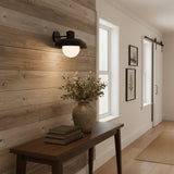Industrial Metal Glass Ambient Wall Sconce