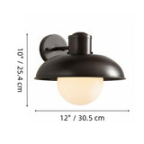 Industrial Metal Glass Ambient Wall Sconce