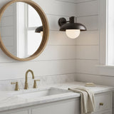 Industrial Metal Glass Ambient Wall Sconce