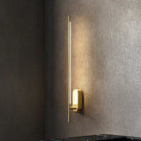 Minimalist Brass Linear LED Wall Sconce