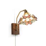 Tiffany Indoor Metal Butterfly Wall Sconce