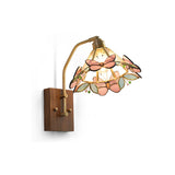 Tiffany Indoor Metal Butterfly Wall Sconce