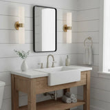 Minimalist Alabaster 2-Light Tube Wall Sconce