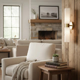 Minimalist Alabaster 2-Light Tube Wall Sconce
