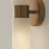 Minimalist Alabaster 2-Light Tube Wall Sconce