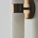 Minimalist Alabaster 2-Light Tube Wall Sconce