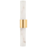 Minimalist Alabaster Cylinder Vanity Wall Sconce