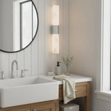 Minimalist Alabaster Cylinder Vanity Wall Sconce