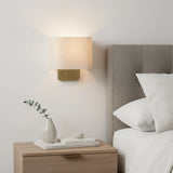 Minimalist Ambient Square Fabric Wall Sconce