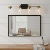 Minimalist Multi-Head Glass Vanity Sconce
