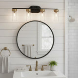 Minimalist Multi-Head Glass Vanity Sconce
