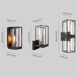 Minimalist Rectangular Metal Outdoor Wall Light