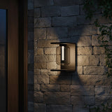 Minimalist Rectangular Outdoor Metal Wall Light