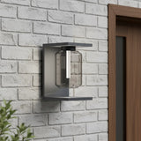 Minimalist Rectangular Outdoor Metal Wall Light