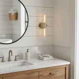 Minimalist 2-Light Glass Tube Wall Sconce