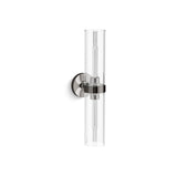 Minimalist 2-Light Glass Tube Wall Sconce