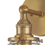 Minimalist 3-Light Clear Glass Vanity Sconce