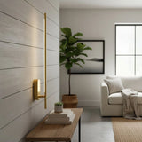 Minimalist Brass Linear LED Wall Sconce