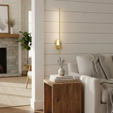 Minimalist Brass Linear LED Wall Sconce