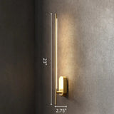 Minimalist Brass Linear LED Wall Sconce