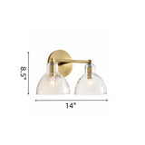 Minimalist Double - headed Glass Wall Sconce