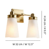 Minimalist Double Glass Vanity Wall Sconce