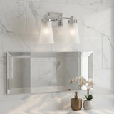 Minimalist Double Glass Vanity Wall Sconce