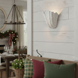 Minimalist Coastal Plaster Shell Wall Sconce