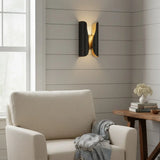 Modern 2-Light Brass Vanity Wall Sconce