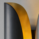 Modern 2-Light Brass Vanity Wall Sconce